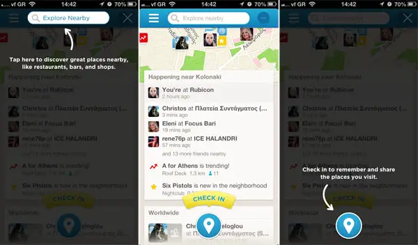 Foursquare 6.0 - Screenshots by We are Social Media