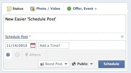 Post schedule facebook