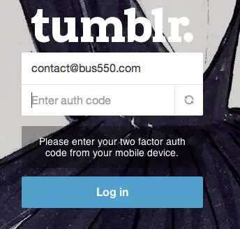 enable two factor authentication tumblr wersm 3