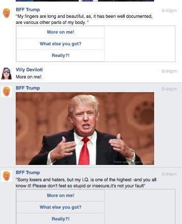 wersm BFF Trump chat bot screenshot 2