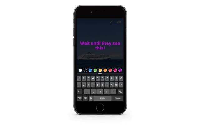 wersm instagram text with colours