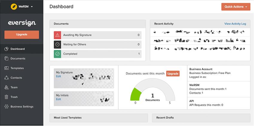 wersm-eversign-dashboard-review