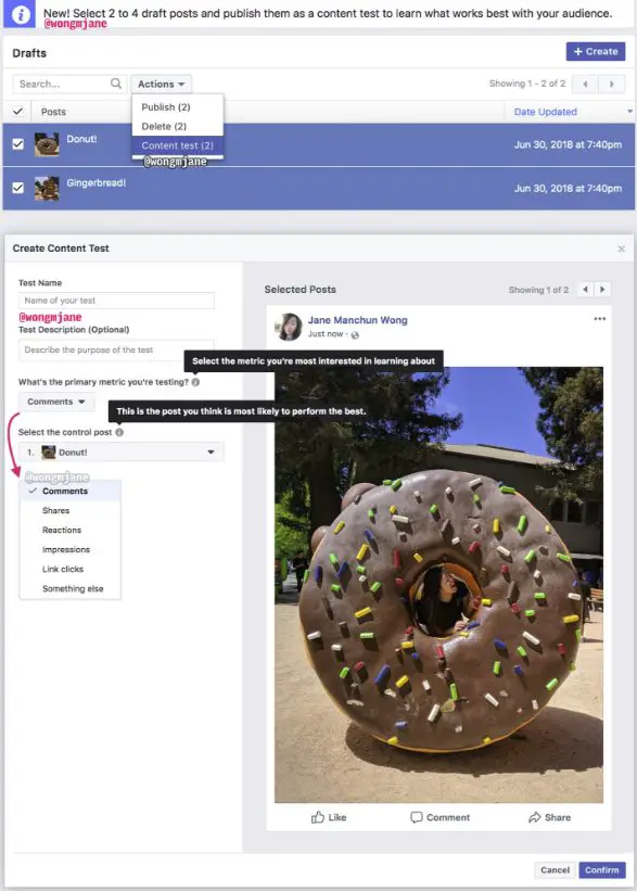 wersm-facebook-expands-its-organic-posts-a-b-testing-tool-screen