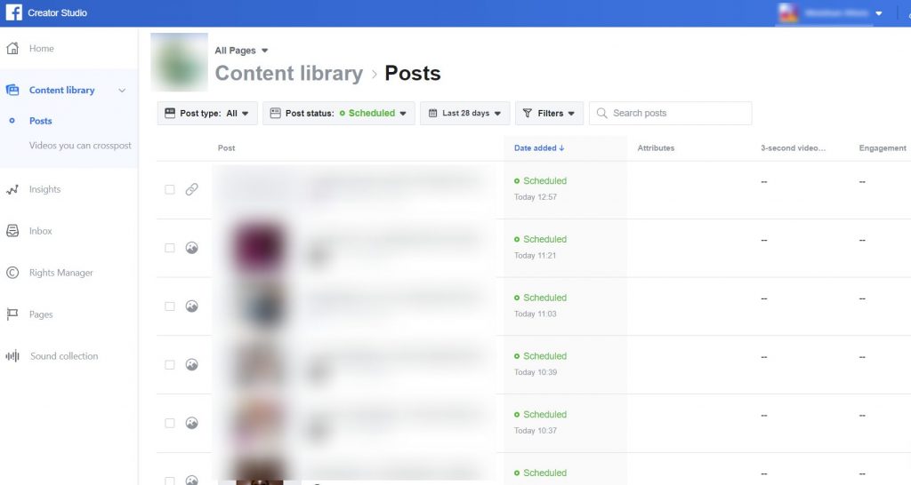 wersm-facebook-launches-creator-studio-content library-posts