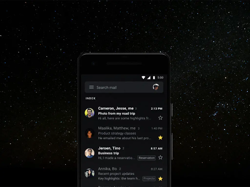 gmail gets its own dark theme on android and ios gmail gets its own dark theme on