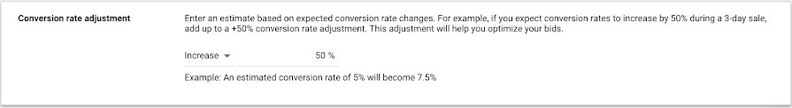 google ads seasonality adjustments