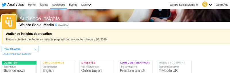 twitter audience insights deprecation