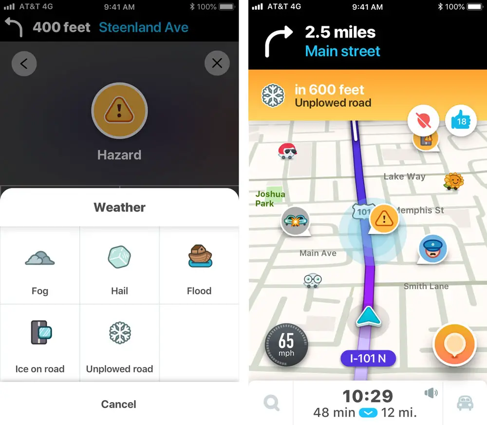 waze snow reporting