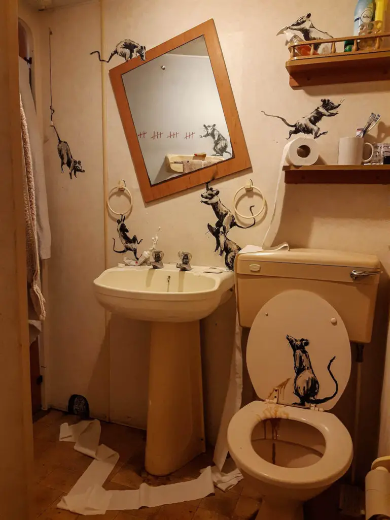 Banksy Shares New Artwork He Created In His Own Bathroom