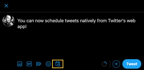 schedule tweets natively