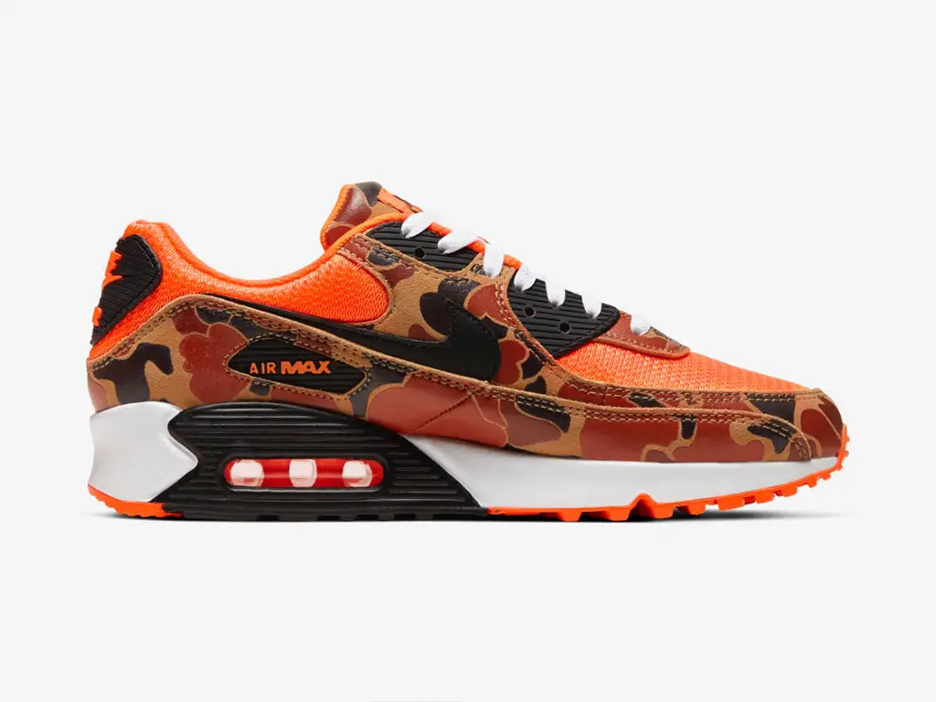 nike airmax 90 orange duck camo