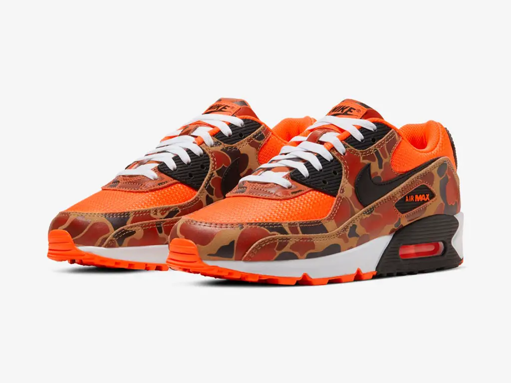 nike airmax 90 orange duck camo