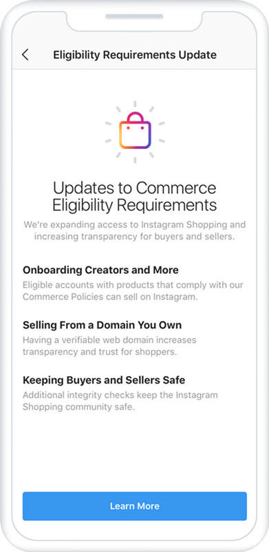 instagram shopping eligibility