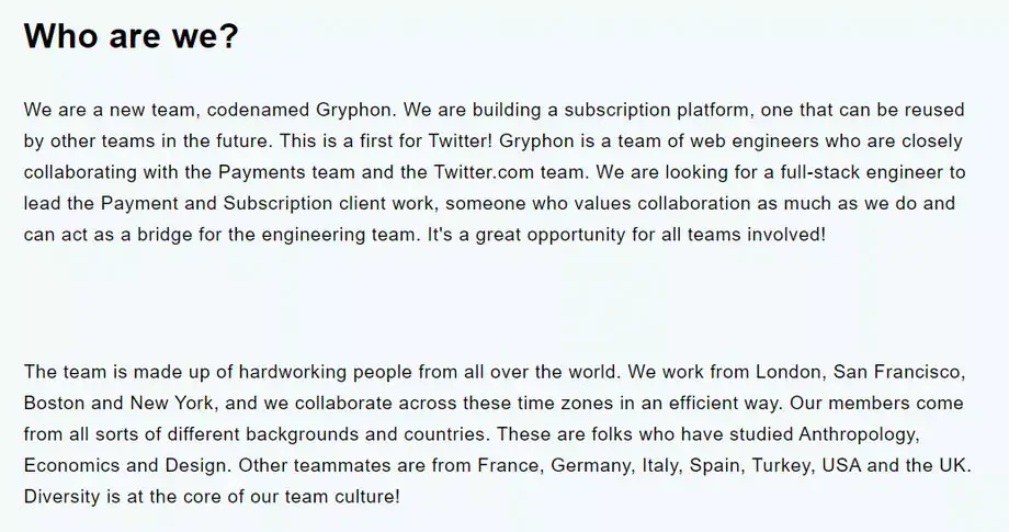 twitter griphon job opening