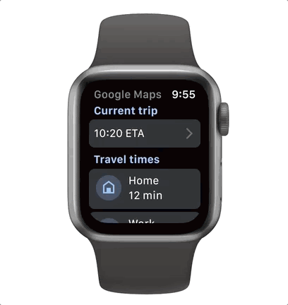 google maps on apple watch