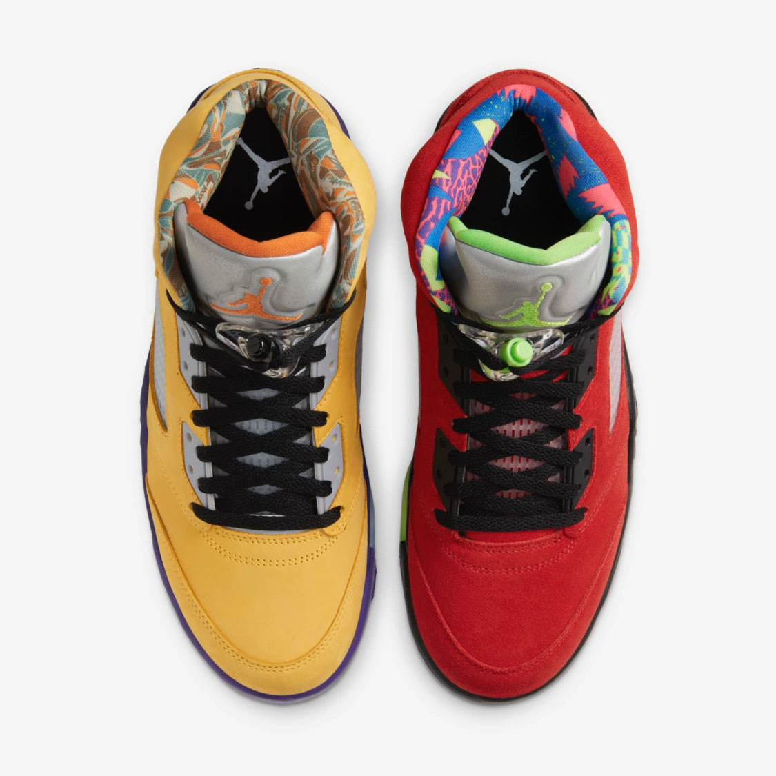 yellow and red jordan 5