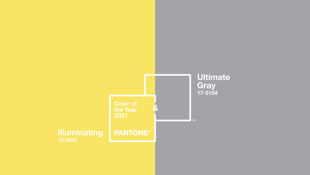 The Pantone Color Institute Announces Two Colors Of The Year For 2021 - 13-0647 Illuminating and 17-5104 Ultimate Gray