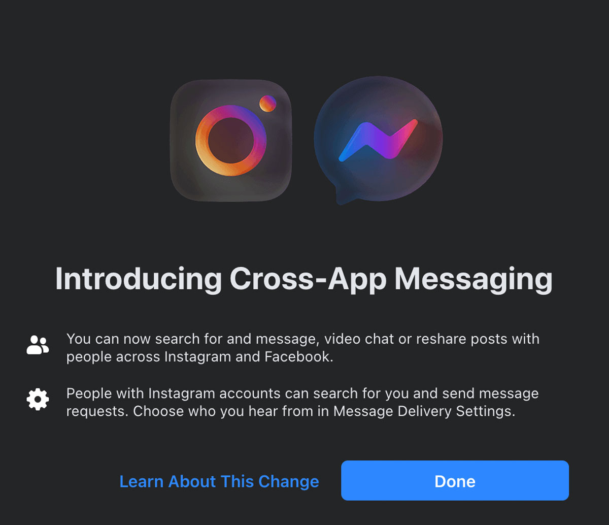 Facebook And Instagram Introduce Cross App Messaging