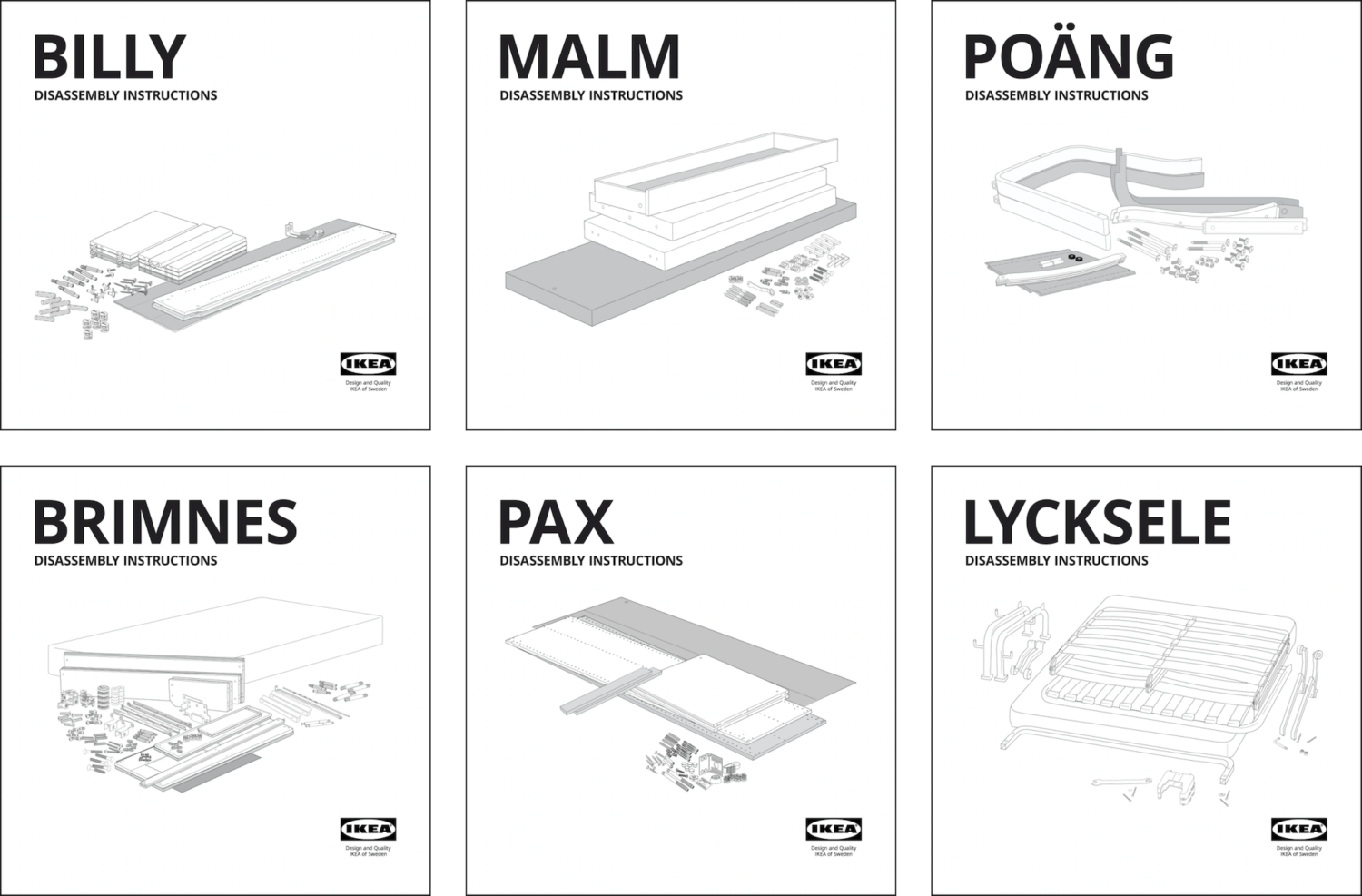 IKEA disassembly guides