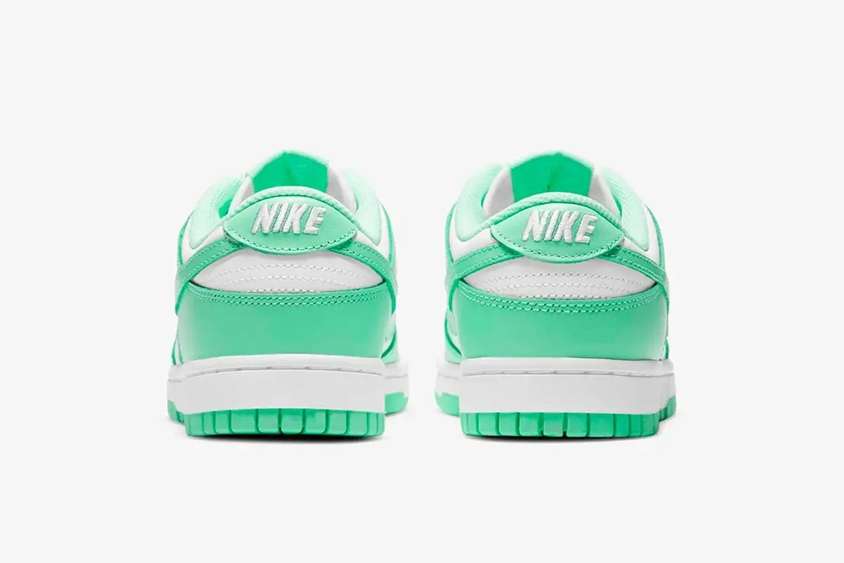 nike dunk low green glow