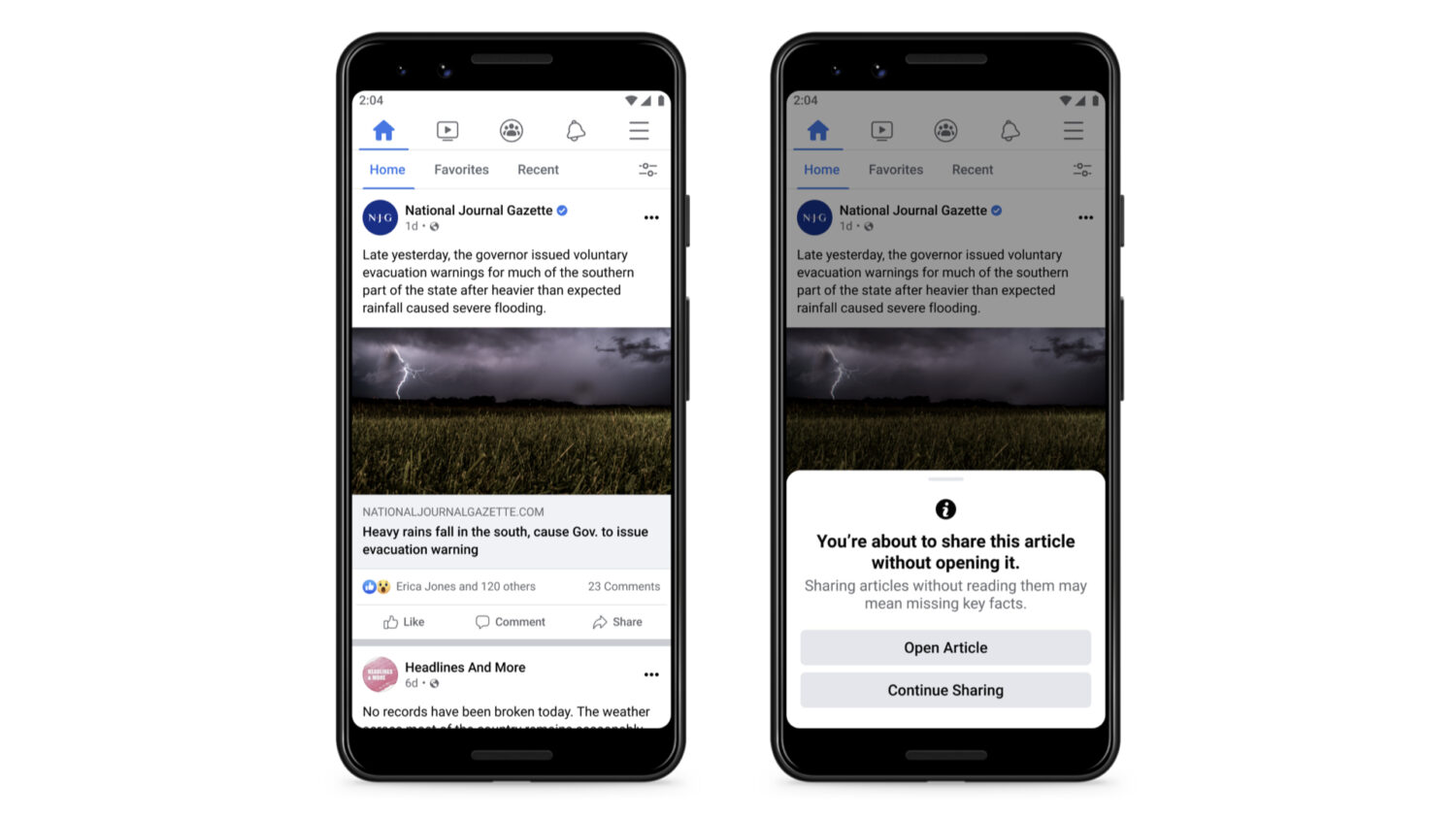 facebook read before you share preview