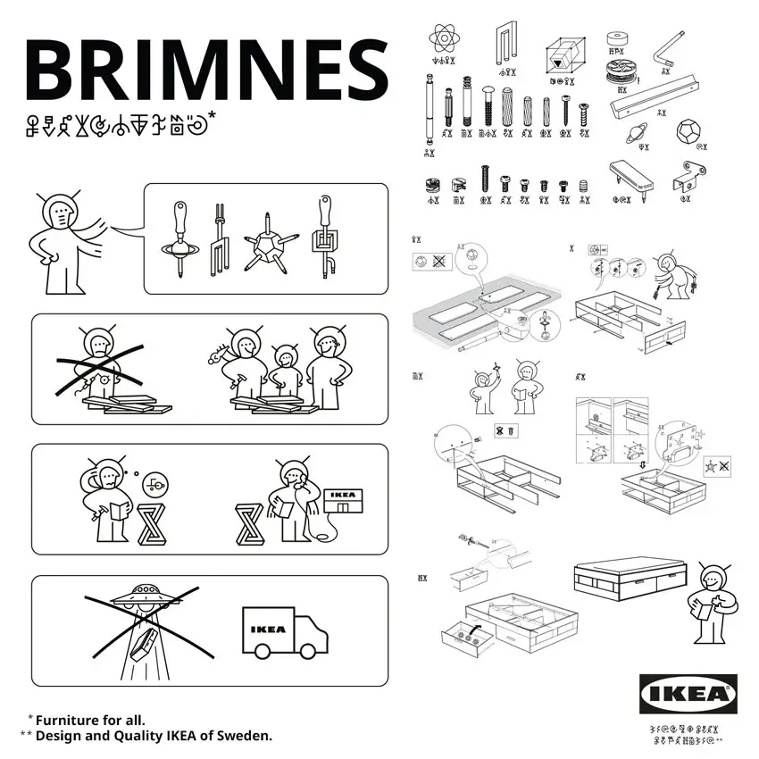 IKEA assembly manuals for aliens