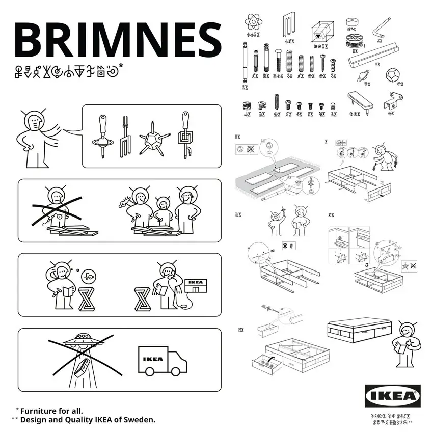 IKEA Publishes Assembly Manuals For Aliens