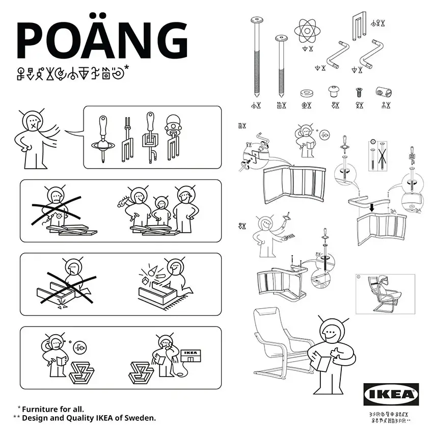 IKEA assembly manuals for aliens