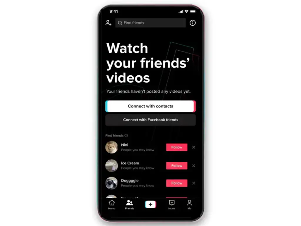 tiktok friends tab