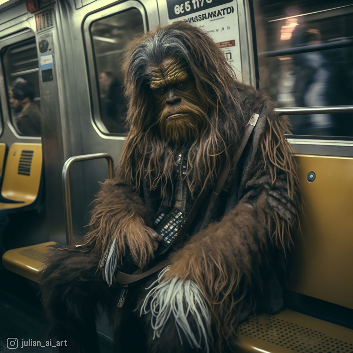 A.I. Art movie characters subway