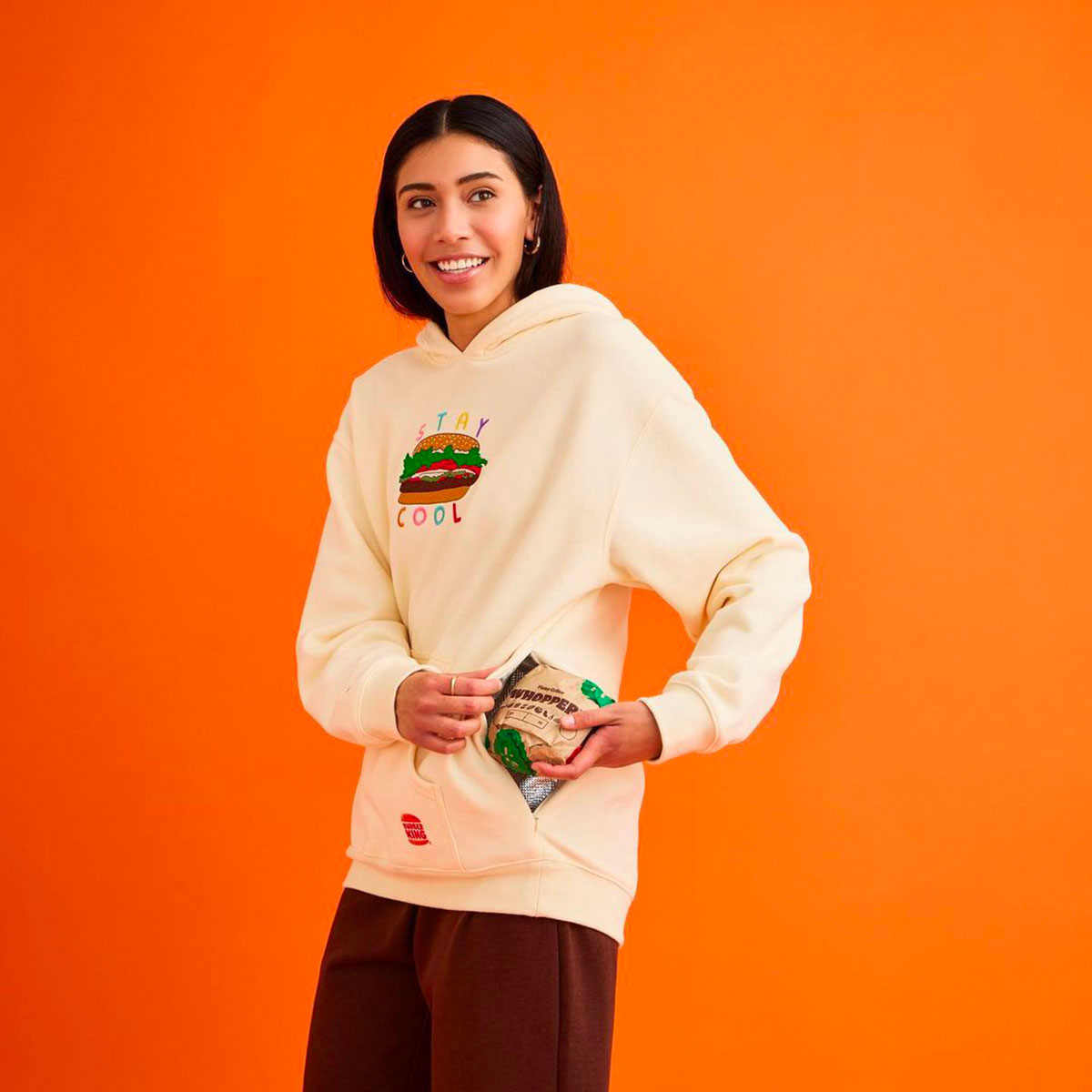 burger king staycoolnyc hoodie keeps your Whopper warm