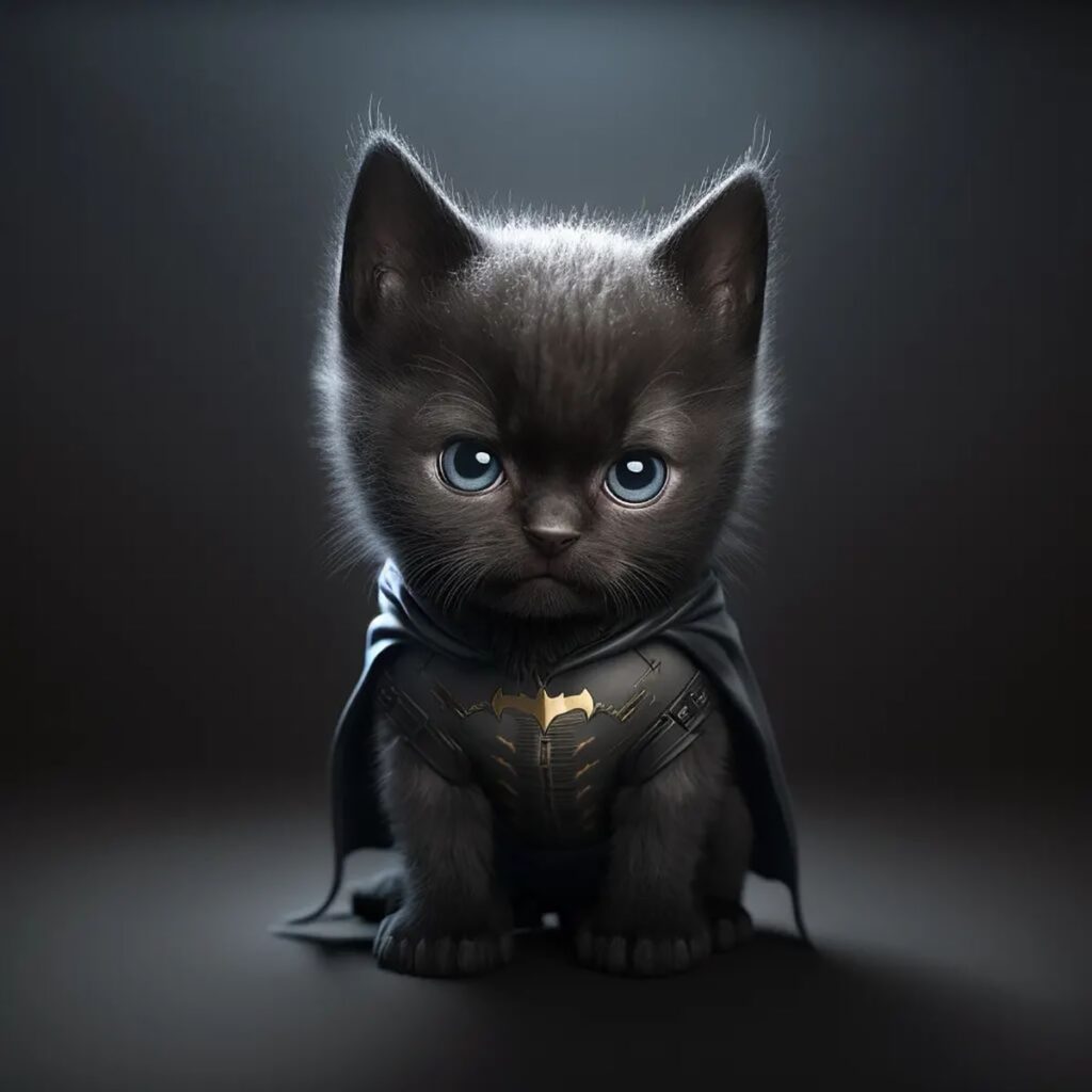 AI Cat portraits - Batman