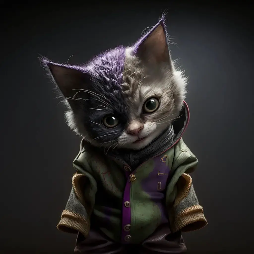 AI Cat portraits - The Joker