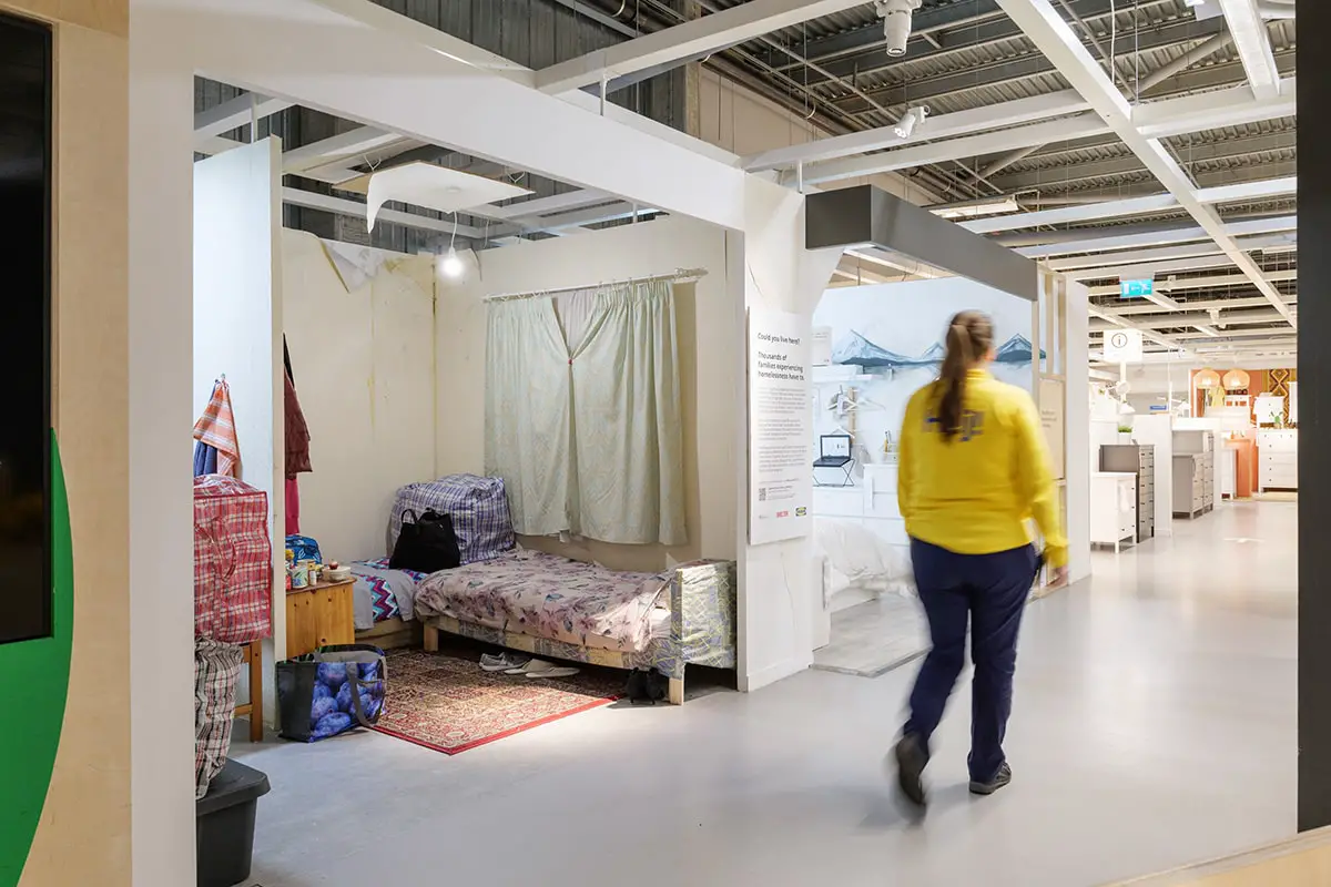IKEA unlivable room sets