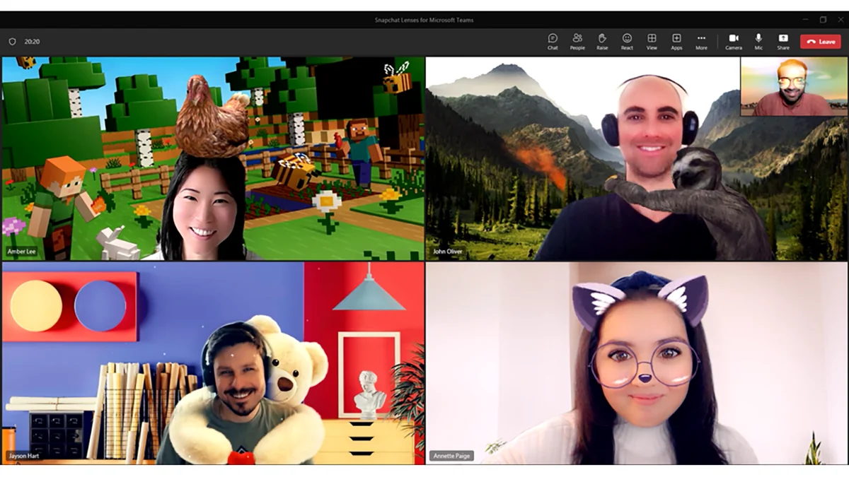 WeRSM Snapchat AR lenses in Microsoft Teams