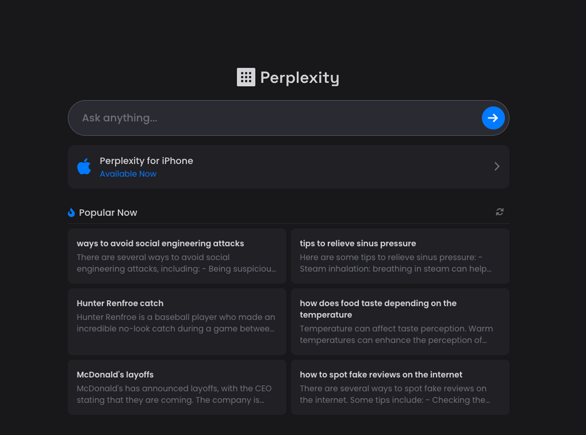 Perplexity AI: AI-Powered Search Engine Launches IOS App