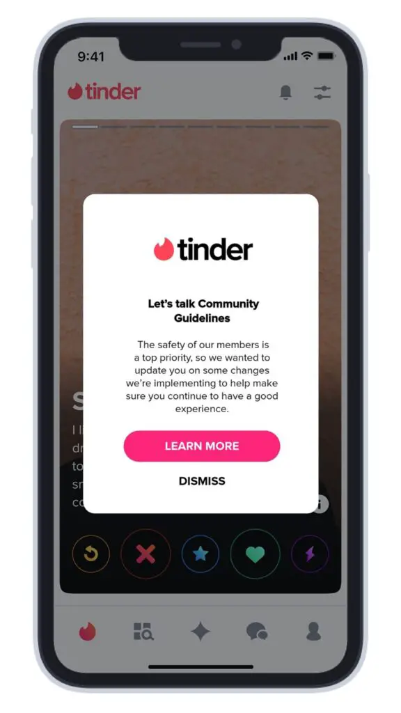 Tinder community guidelines 