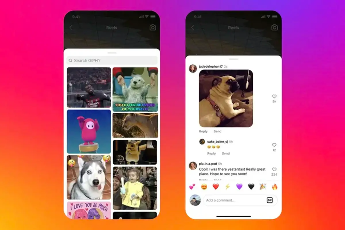 Instagram GIFs comments