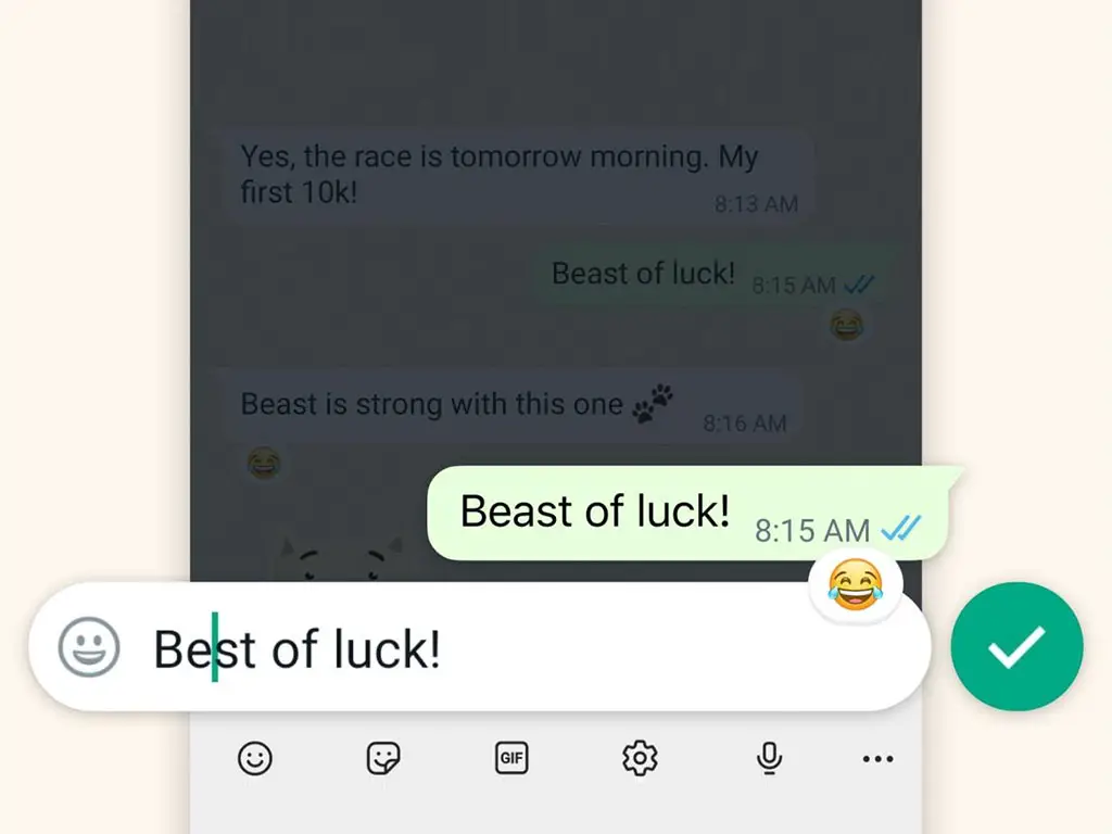 WhatsApp edit messages