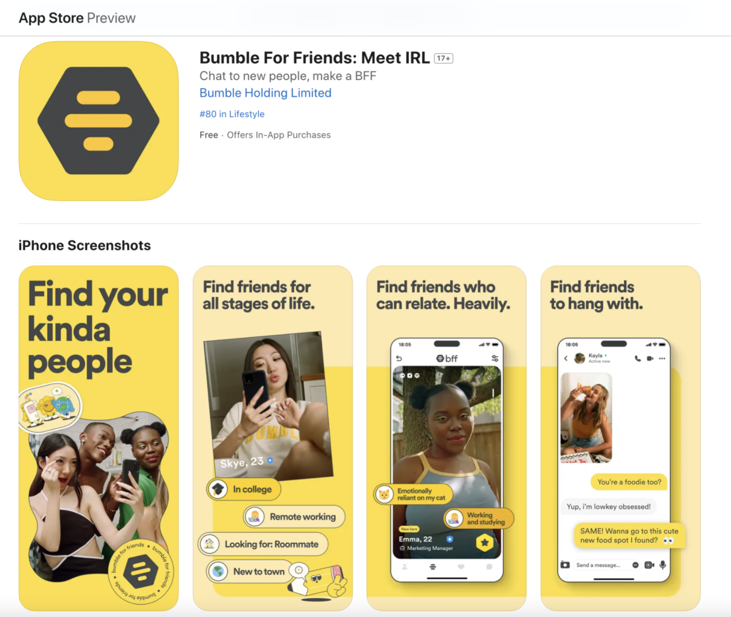 Bumble Tests New Separate BFF App For Finding Friends