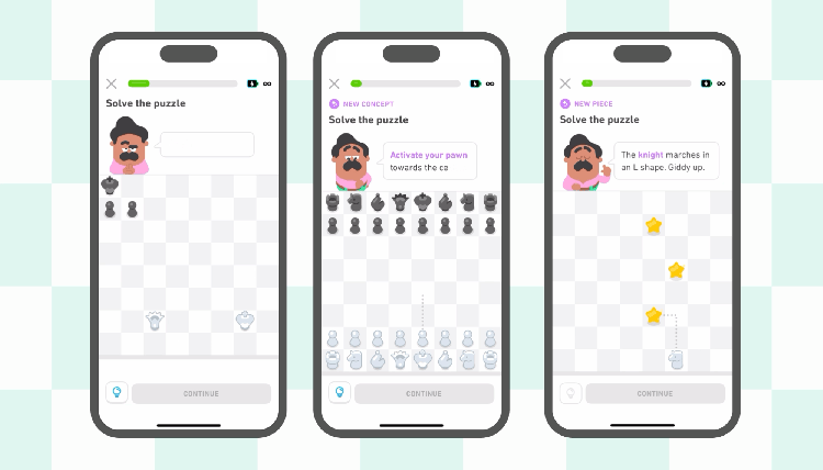 Duolingo chess UI