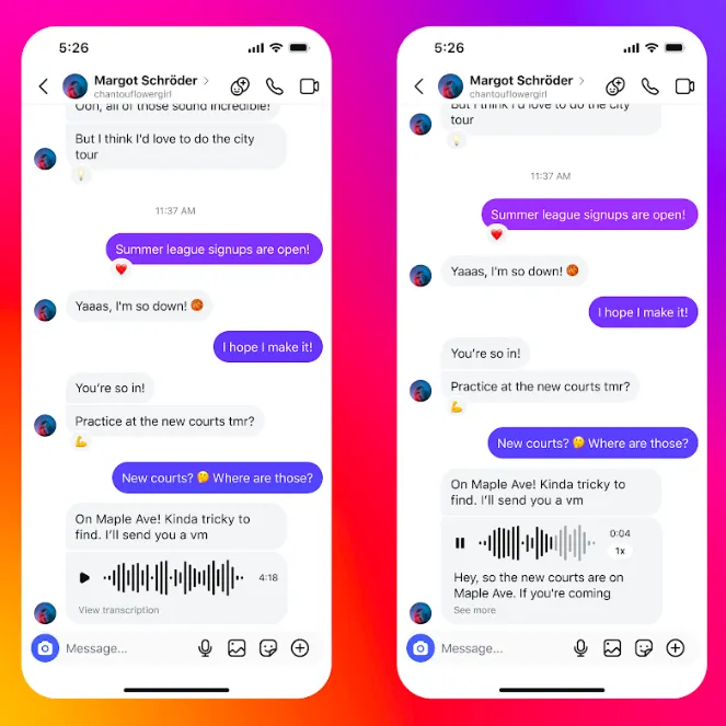 instagram longer voice clips
