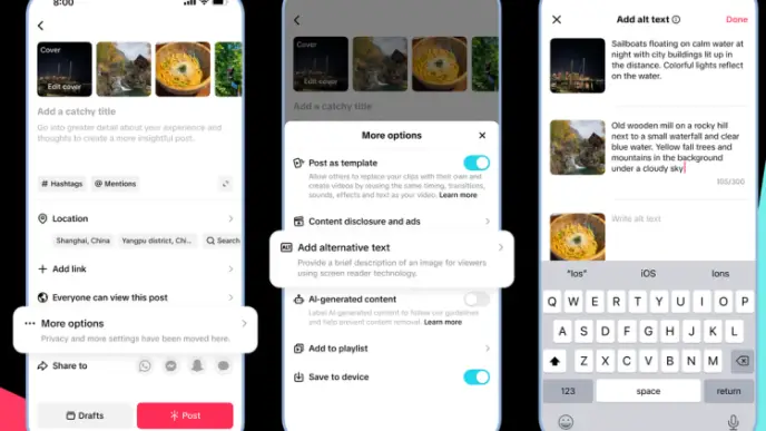 TikTok AI alt text