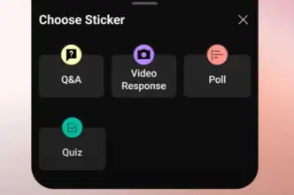YouTube shorts quiz sticker