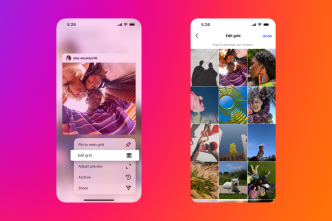 rearrange your instagram grid