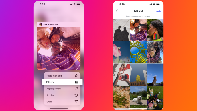 rearrange your instagram grid