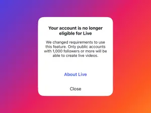 live streaming instagram restrictions