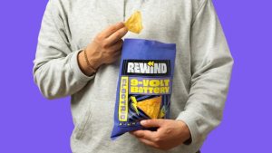 rewind chips 9-volt battery