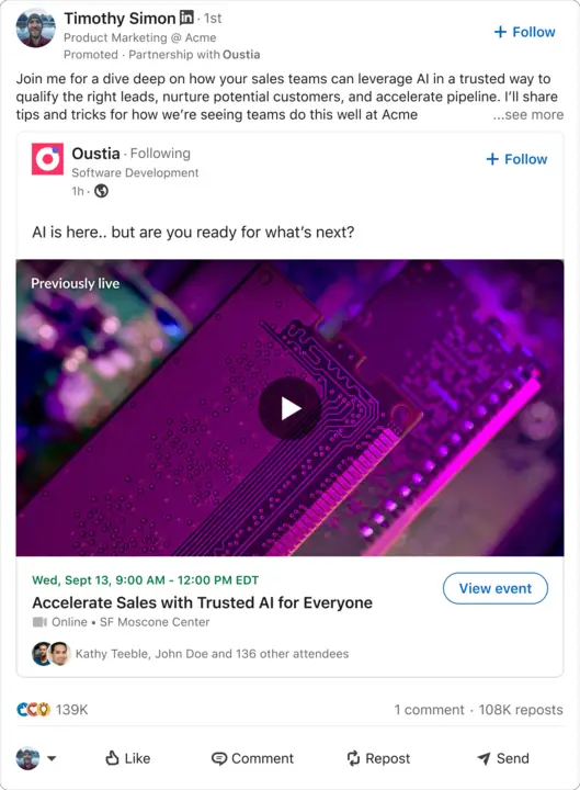LinkedIn Thought Leader Ads