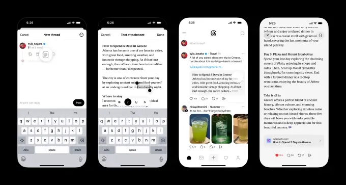 Threads 10k character posts